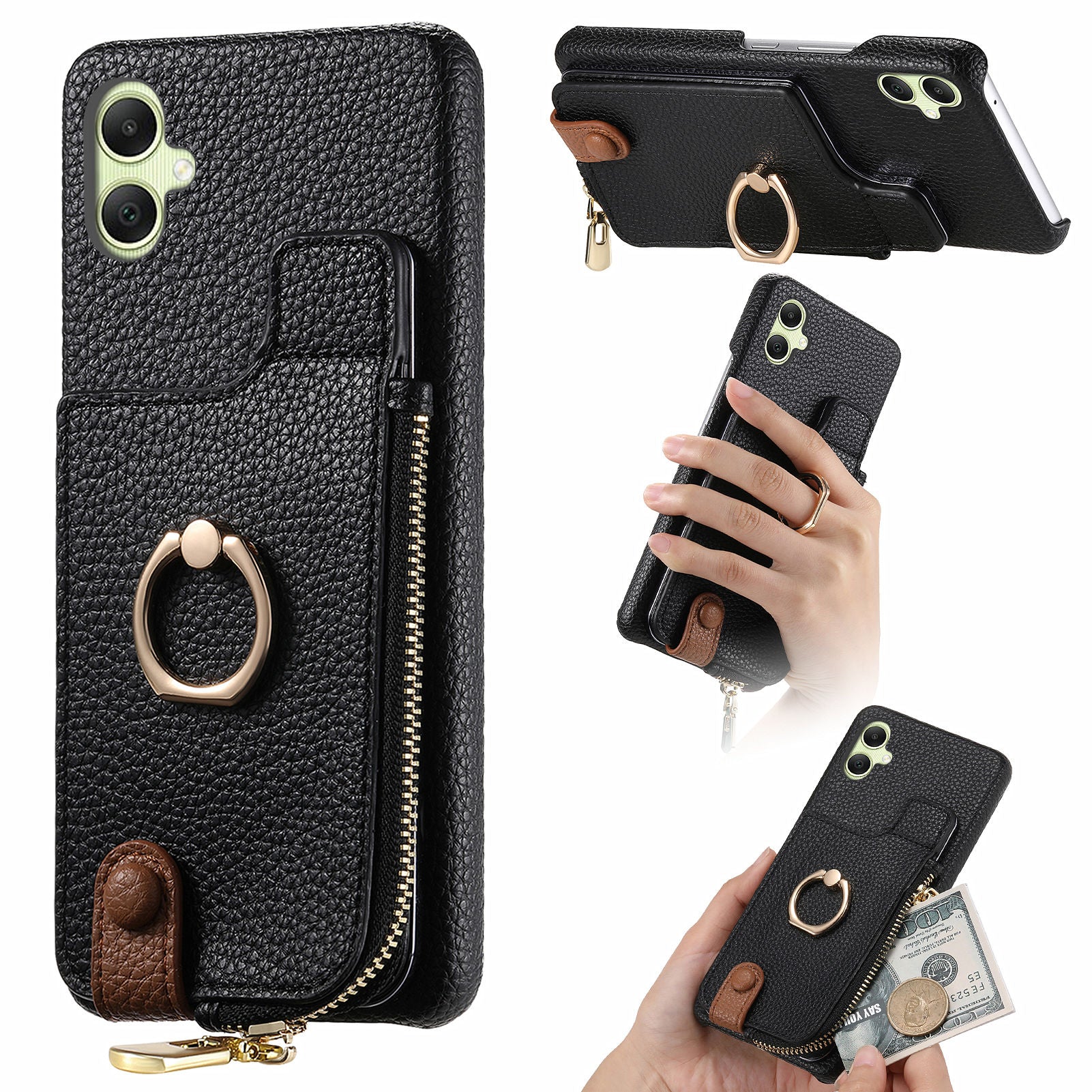 Y3 For Samsung Galaxy A05 4G Case RFID Blocking Leather+TPU Phone Protective Cover Y3 For Samsung Galaxy A05 4G Case RFID Blocking Leather+TPU Phone Protective Cover
